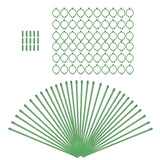 Maxbell 30Pcs Plant Support Stakes Green Plant Stake for Vegetable Tomato Greenhouse