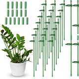 Maxbell 30Pcs Plant Support Stakes Green Plant Stake for Vegetable Tomato Greenhouse