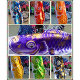 Maxbell 4 Pieces Japanese Windsock Carp Flags Fish Flag for Home Sushi Bar Restaurant 70cm