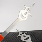 Maxbell Barbecue Fork Multipurpose Grill Utensils for Barbecue Family Gathering Home girl face orange