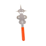 Maxbell Barbecue Fork Multipurpose Grill Utensils for Barbecue Family Gathering Home girl face orange