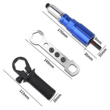 Maxbell Electric Rivet Adapter Cordless Handy Upgrade Accessory Attachment for Pipes wiht 50 Rivets 1 Nut