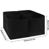 Maxbell Plant Grow Bag Large Vegetable Planting Pot for Rooftop Back Porch Gardening 60x60x30cm 4 pocket