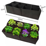 Maxbell Plant Grow Bag Large Vegetable Planting Pot for Rooftop Back Porch Gardening 120x60x30cm 8 pocket