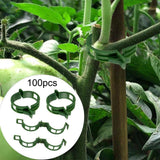 Maxbell 100x Trellis Clips Vegetables Tomatoes Vine Clips for Garden Climbing Plants Green