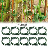 Maxbell 100x Trellis Clips Vegetables Tomatoes Vine Clips for Garden Climbing Plants Green