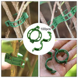 Maxbell 100x Trellis Clips Vegetables Tomatoes Vine Clips for Garden Climbing Plants Green