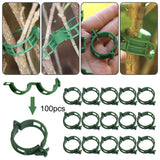 Maxbell 100x Trellis Clips Vegetables Tomatoes Vine Clips for Garden Climbing Plants Green