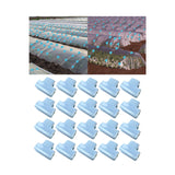 Maxbell 20 Pieces Greenhouse Film Clamps Shading film Netting for Farming Fixing bule 11mm