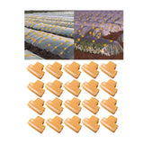 Maxbell 20 Pieces Greenhouse Film Clamps Shading film Netting for Farming Fixing orange 11mm