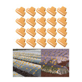 Maxbell 20 Pieces Greenhouse Film Clamps Shading film Netting for Farming Fixing orange 11mm
