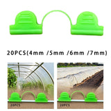 Maxbell 20Pcs Film Netting Rod Clip Greenhouse Film Clamps for Fixing Garden Farming 4mm