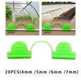 Maxbell 20Pcs Film Netting Rod Clip Greenhouse Film Clamps for Fixing Garden Farming 4mm