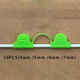 Maxbell 20Pcs Film Netting Rod Clip Greenhouse Film Clamps for Fixing Garden Farming 4mm