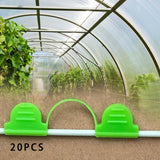 Maxbell 20Pcs Film Netting Rod Clip Greenhouse Film Clamps for Fixing Garden Farming 6mm