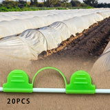 Maxbell 20Pcs Film Netting Rod Clip Greenhouse Film Clamps for Fixing Garden Farming 6mm