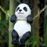 Maxbell Panda Sculpture Ornaments Adorable Creative for Patio Micro Landscape Indoor