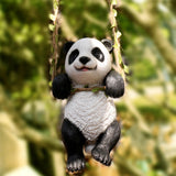 Maxbell Panda Sculpture Ornaments Adorable Creative for Patio Micro Landscape Indoor