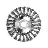 Maxbell Rotary Steel Wire weeds Brush Head Coating for Paving Stone Pavement Driveway 15cm diameter