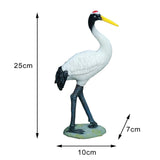 Maxbell Outdoor Garden Art Sculptures Crane Miniature for Porch Fairy Garden Desktop 25cm