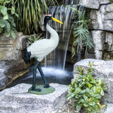 Maxbell Outdoor Garden Art Sculptures Crane Miniature for Porch Fairy Garden Desktop 25cm