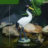 Maxbell Outdoor Garden Art Sculptures Crane Miniature for Porch Fairy Garden Desktop 25cm