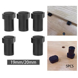 Maxbell Bench Dog Stops Aluminum Alloy Black Clamp Peg Stoppers for 19/20mm Dog Hole S:19MM