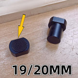 Maxbell Bench Dog Stops Aluminum Alloy Black Clamp Peg Stoppers for 19/20mm Dog Hole L:20MM