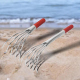 Maxbell Claw Rake with Mesh Net 5 Prong Clamming Claw for Weeding Beach Digging Rake 30cm