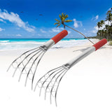 Maxbell Claw Rake with Mesh Net 5 Prong Clamming Claw for Weeding Beach Digging Rake 30cm