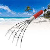 Maxbell Claw Rake with Mesh Net 5 Prong Clamming Claw for Weeding Beach Digging Rake 30cm