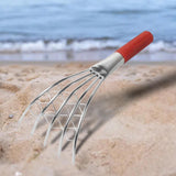 Maxbell Claw Rake with Mesh Net 5 Prong Clamming Claw for Weeding Beach Digging Rake 30cm