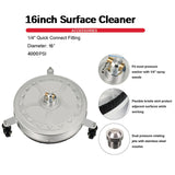 Maxbell 16inch Pressure Washer Surface Cleaner Pressure Washing Flat Surface Cleaner