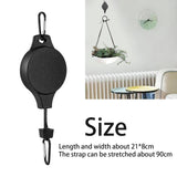 Maxbell Plant Pulley Hanger Hanging Retractable Plant Hanger for Garage garden black