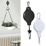 Maxbell Plant Pulley Hanger Hanging Retractable Plant Hanger for Garage garden black