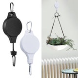 Maxbell Plant Pulley Hanger Hanging Retractable Plant Hanger for Garage garden black