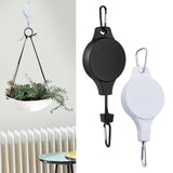 Maxbell Plant Pulley Hanger Hanging Retractable Plant Hanger for Garage garden black