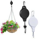 Maxbell Plant Pulley Hanger Hanging Retractable Plant Hanger for Garage garden black