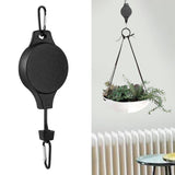 Maxbell Plant Pulley Hanger Hanging Retractable Plant Hanger for Garage garden black
