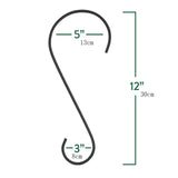 Maxbell 3Pcs S Shaped Hummingbird Feeder Hook Bird Cage Hanger for Garden Patio Home black
