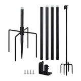 Maxbell Birdhouse Mount Pole set Standing Bird Feeder Pole for Backyard Patio Garden
