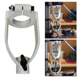 Maxbell Square Hole Drill Fixed Bracket for Drill Machine Woodworking Bench Mortiser White