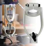 Maxbell Square Hole Drill Fixed Bracket for Drill Machine Woodworking Bench Mortiser White