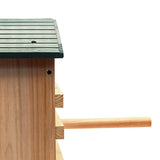 Maxbell Wooden Owl House Birds Cage with Stand Perch Owl Nesting Box with Bird Stand