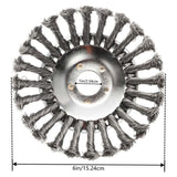 Maxbell Trimmer Head Cleaning Rotary Steel Wire Weeds Brush Head for Lawn Driveways