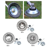 Maxbell Trimmer Head Cleaning Rotary Steel Wire Weeds Brush Head for Lawn Driveways