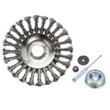 Maxbell Trimmer Head Cleaning Rotary Steel Wire Weeds Brush Head for Lawn Driveways