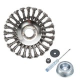 Maxbell Trimmer Head Cleaning Rotary Steel Wire Weeds Brush Head for Lawn Driveways
