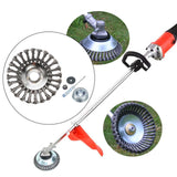 Maxbell Trimmer Head Cleaning Rotary Steel Wire Weeds Brush Head for Lawn Driveways