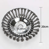 Maxbell Trimmer Head Cleaning Rotary Steel Wire Weeds Brush Head for Lawn Driveways
